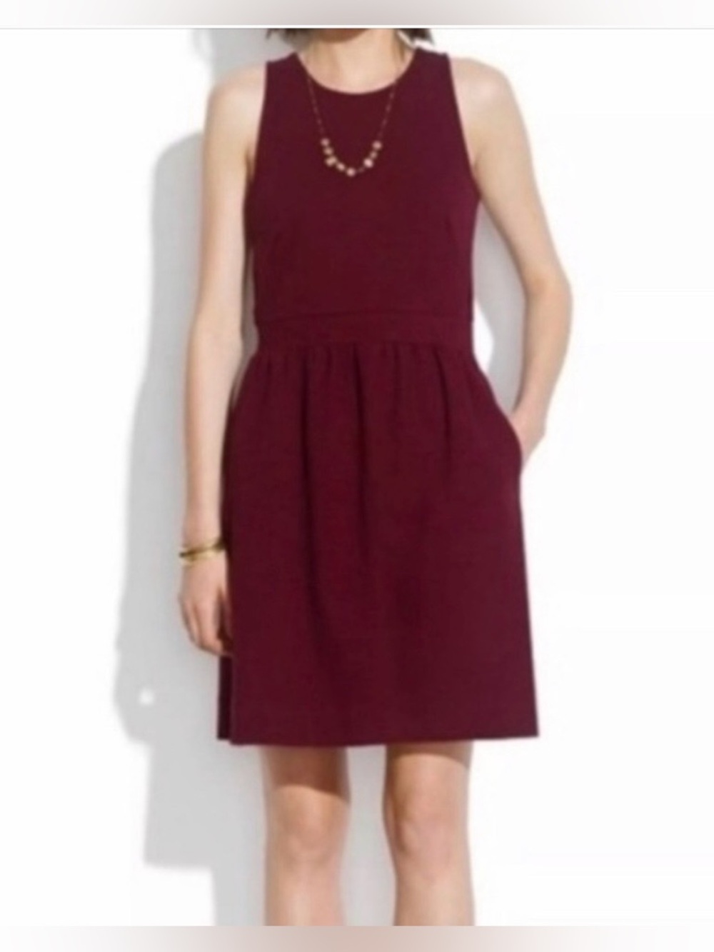 Madewell Pierside Fit & Flare Pocket Dress Size Small